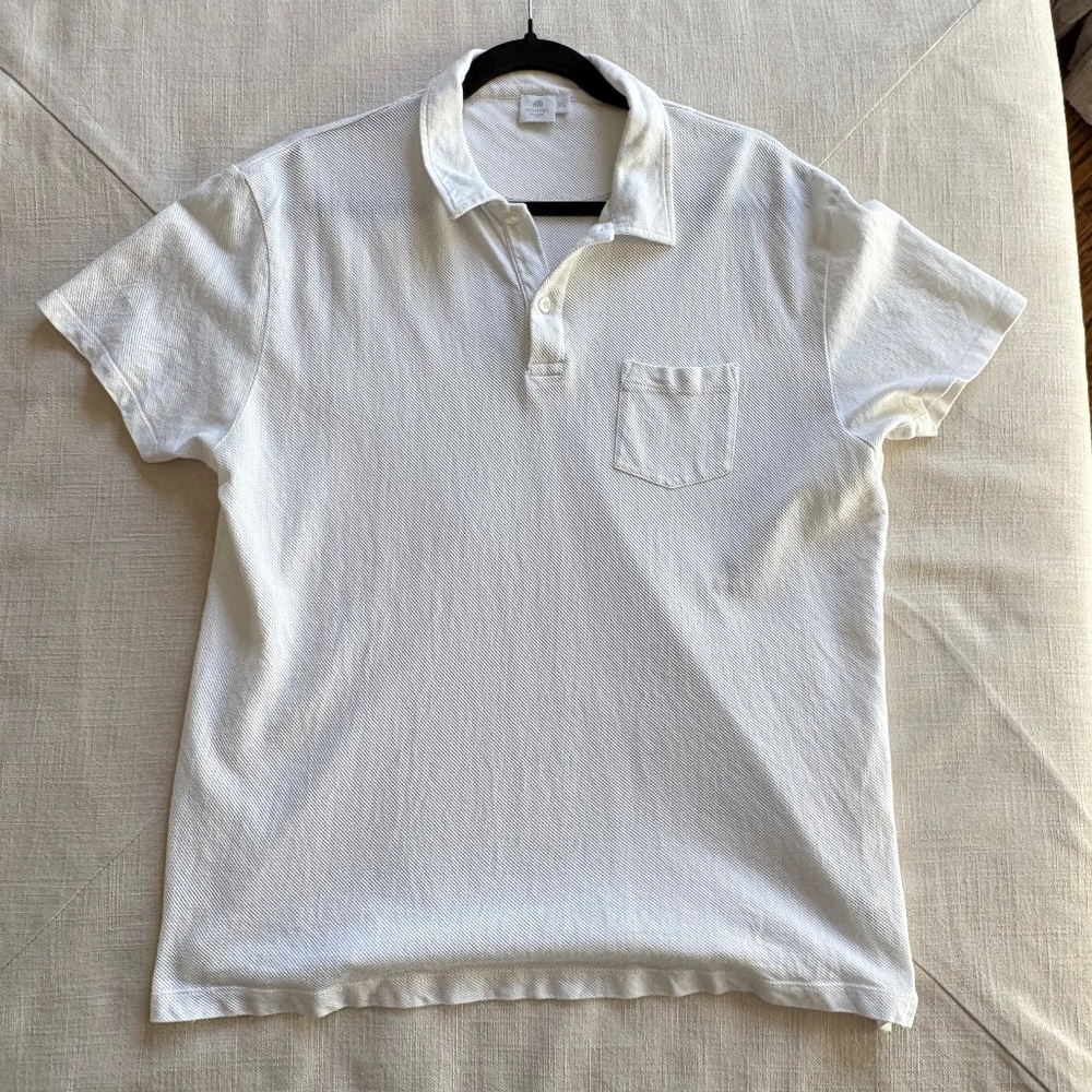 Sunspel Riviera Polo - White - Size XL